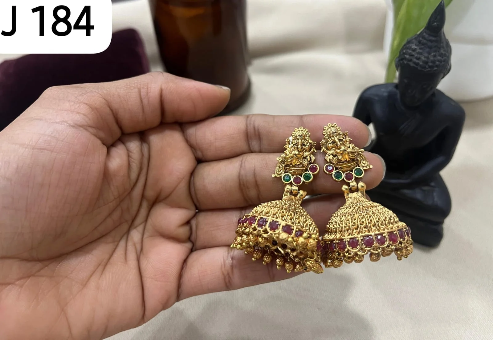 Traditional Ganesha Temple Jhumka